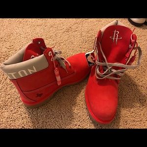 Like New - Houston Rockets Timberland Boots